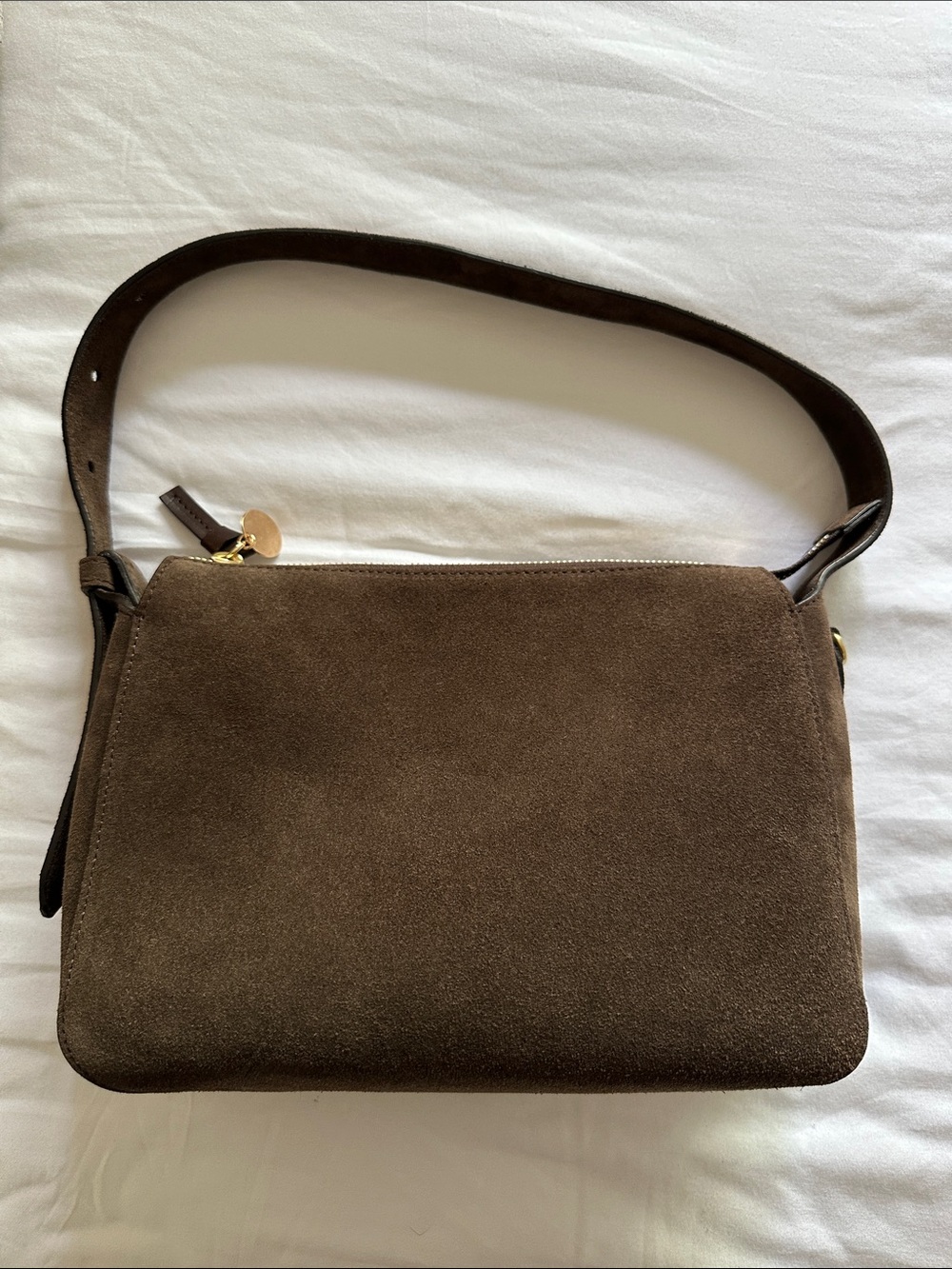NWOT Clare V Fleurine Bag in Chocolate Suede - Picture 3 of 7